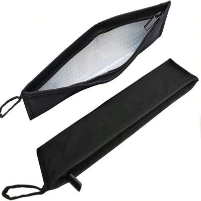 Aosbos Chopstick Carrying Case Without Chopsticks, Reusable Chopsticks Bag, Chopsticks Sleeve, Travel Utensil Set Pouch For Metal, Bamboo, Stainless Steel Chopsticks - Black