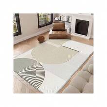 A Premium Oversized Area Rug, Featuring A Lightweight And Portable Design With Personalized Geometric Patterns. This Luxurious Area Rug Complements Various Home Decor Styles, Boasts High-End Machine-Washable Convenience, And Utilizes High-Density Material With Non-Slip Bottom Particles For Fade Resistance. Bathroom Accessories Back To School Entryway Decor Bathroom Kitchen Decor - Multicolor - View 3