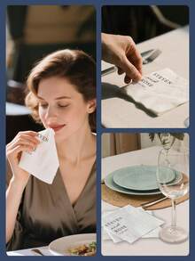 20-500张定制婚礼餐巾纸，三层个性化鸡尾酒餐巾纸，适用于生日、订婚、周年纪念、单身派对、告别单身派对，适合情侣、爱人，一次性饮料/甜点餐巾纸，可用于婚礼餐桌装饰、圣诞装饰，寓意永恒的爱 - 彩色 - 查看 6