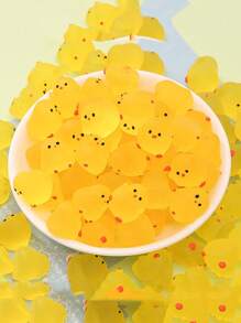 5/10/20/50pcs Cartoon Cute Glow-In-The-Dark Chick Decorative Figurines For DIY, Crane Game, Desk, Car