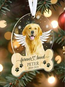 1pc Personalized Custom Hanging Ornament - 2D Flat Hanging Pendant For Car Rearview Mirror Decoration Puppy Acrylic Pendant - Durable - No Power Required Ideal For Home Holiday Decoration