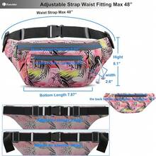 Entchin Fanny Pack Women Men,Crossbody Belt Bag With 4-Zipper Pockets,Adjustable Waist Bag Pack,One Of Most Popular Travel Essential Gifts Walking,Traveling,Cycling - 紅色 - 查看 5