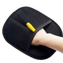 终极宠物毛发去除手套：防静电去毛刷手套，适用于猫狗 - 日常控制掉毛、清洁家具（沙发、椅子、汽车座椅）、地毯、衣物和织物上的毛发的必备工具 - 彩色 - 查看 4