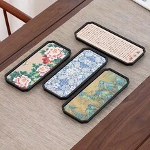 1 件复古风格矩形桌面珠宝收纳托盘，仿皮奢华收纳盒，高品质装饰收纳托盘 - 彩色 - 查看 3