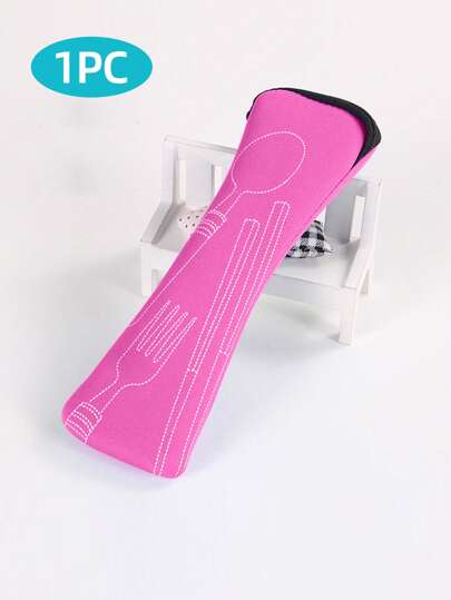 1pc Cutlery Zipper Bag, Cutlery Storage Bag, Leak-Proof Pouch, Portable Utensil Bag - Reusable Storage Bag - Suitable For Fork, Spoon And Knife - Multiple Colors Available - Suitable For Outdoor Camping, Travel, Picnic, School And Office, Home Organization And Storage