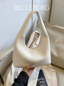 Casual Simple Large Capacity Lightweight Versatile Women Underarm Shoulder Bag - 米色 - 查看 4