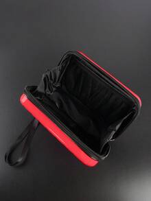 Mini Suitcase Crossbody Bag Hard Shell Shoulder Bag Lightweight Casual Bags For College Students, Travel, Summer, Waterproof PVC, Minimalist Style, Gift For Boyfriend Festival, Easter - Red - View 5