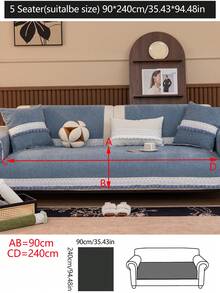 1 件四季沙发垫套,现代简约防滑沙发座椅保护套,防尘可洗沙发套,蓝色清新时尚,柔软防褪色,宠物友好,适合 L 型沙发和 1/2/3/4 座沙发 - 藍色 - 查看 13