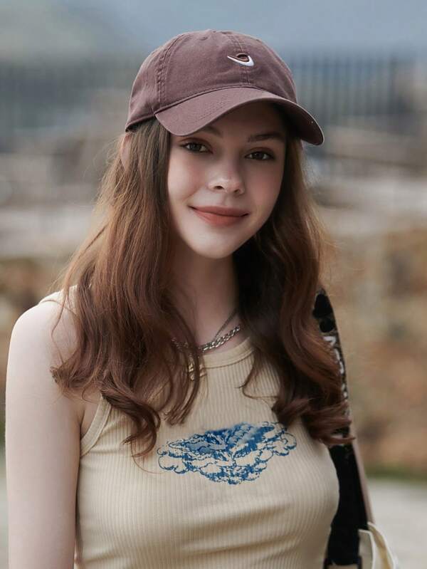 1 Pc Reverse Stitched Baseball Cap, Oversized Head Circumference, Versatile, Unisex Sun Hat, Summer