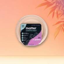 Matter Compostable Fiber Disposable Dessert Plates 6" - Natural - 20ct - 1 - 查看 2