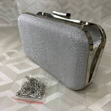 Women Glitter Crossbody Bag/Wallet For Party/Banquet/Wedding - Bạc - Xem 2