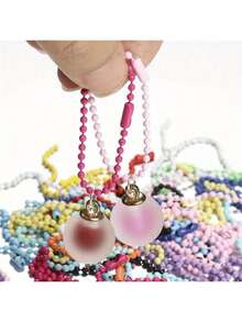 15/25/50/80/100 件可调节金属球链，4 英寸，带 2.4 毫米珠链连接器，钥匙扣标签链，适用于珠宝制作、DIY 工艺品、银/古银