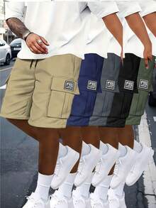 Men's Casual Printed Cargo Pants, Suitable For Outdoor Fitness, Hiking And Jogging - Brown - View 5