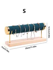 1pc Black, Green, White, Beige, Gray, Pink Creative Jewelry Rack, Wooden Bracelet Rack, Gold Three-Layer Bracelet Display Rack, Bracelet Display Rack, Watch Storage Rack For Women Storage Organizer Travel Essentials Father Gift Back To School - 彩色 - 查看 16