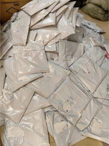 100pcs White Express Delivery Bags For E-Commerce Logistics Packaging, Waterproof Clothing Packaging Bags, Airplane Box Bags Back To School