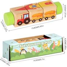 Novos Blocos de Construção de Madeira Rotativos - Um Jogo Interessante. Figuras, Vegetais, Carros, Brinquedos de Cubo. Adequado para Crianças de 3, 4, 5, 6, 7 Anos (Meninas e Meninos). Excelentes Brinquedos Sensoriais para Crianças como Presentes de Aniversário e Páscoa.