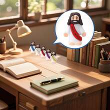 10/20个迷你耶稣玩偶，“耶稣爱你”，耶稣模型，小耶稣玩偶，捉迷藏游戏，周日派对礼物（颜色随机），迷你耶稣，基督教模型，小型模型，基督教模型，派对礼物，耶稣，模型，耶稣礼物 - 彩色 - 查看 7