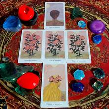 Zestaw kart tarota Botanical Harmony z instrukcją obsługi, duży rozmiar 12" X 7", rozrywka na spotkania rodzinne, gra planszowa, wróżenie, prezent w postaci kart tarota, odpowiedni na prezenty świąteczne, halloweenowe i na Święto Dziękczynienia dla przyjaciół - Tarot Harmonii Roślin (12*7) - Zobacz 8