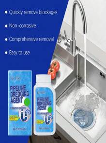 Drain Cleaner Powder - Dissolves And Unclogs Clogged Drains In Sinks, Toilets, And Kitchens. Powerful Grease And Hair Dissolving Formula For Quick And Easy Unclogging. Multi-Purpose Cleaner For Household Plumbing Issues.