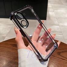 Applicable To Poco C65/C61/F3/F4/F5Pro/F6Pro/F7Pro/F7Ultra/M5S/M6Pro/X5/X6Pro/X3Pro/X4GT/X7Pro Series, Four-Corner Anti-Drop Transparent Phone Case - Black - View 7