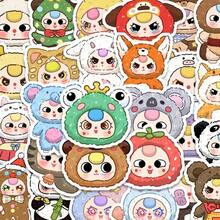 97 Pcs Adorable Cartoon Costume Stickers - Reusable Decorative Labels For Notebooks/Mugs/Phone Cases/Desk, Perfect Gift For Friends School Supplies,Back To School - Multicolor - View 7