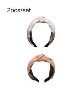 2/4pcs Fabric Leopard Print Twist Headbands - Multicolor - View 15