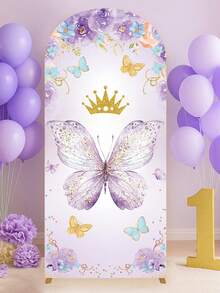 1 件 80*180 厘米主题派对拱门背景支架罩、赛车主题生日拱门布罩、派对背景装饰、婚礼拱门布面板、游戏派对用品、蝴蝶装饰、粉色蝴蝶结装饰、适用于生日婚礼迎婴派对性别揭示装饰、节日礼物返校用品、可水洗、可重复使用（不包括拱门支架） - 彩色 - 查看 5