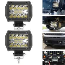 2 Pieces 4 Inch 20 LED Car External Three-Eye Auxiliary Light Bar, 12V, High Brightness Plastic Shell, Auto Parts For Men, Trucks, Motorcycles, RVs - Black - View 11