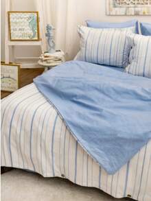 土耳其制造 - BESTİNA GOLD Harmony Hues 色织两件套双人及单人尺寸羽绒被套 | 160x220 厘米羽绒被套及 50x70 厘米枕套 | 90% 棉 10% 涤纶