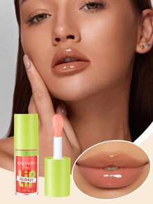 四色唇彩：滋养水光镜面光泽保湿唇油/玻璃唇和唇部护理 - 彩色 - 查看 9