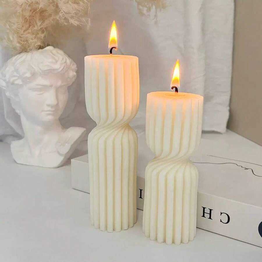 1 pièce Bougie parfumée créative nordique minimaliste à rayures, bougie cylindrique décorative géométrique en couleur unie faite à la main, convient pour la décoration de bougie, les cadeaux de bougie, la bougie en cire de soja, l'ensemble de bougies, le support à bougie, la bougie d'anniversaire, les cadeaux pour amis, les cadeaux pour femmes, la décoration intérieure, les cadeaux d'hiver, la décoration de cadeau, la bougie mignonne, la bougie aromathérapie