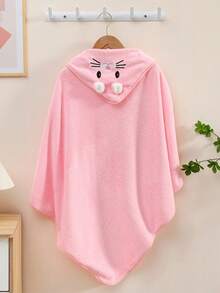 TDHD 1 Pc Children Solid Color Coral Velvet Embroidered Bath Towel, Soft, Skin-Friendly, Absorbent, Quick Drying, Easy To Clean Coral Velvet Bathrobe Suitable For Home Use - Multicolor - View 23