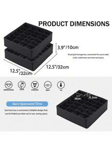 Sock And Underwear Storage Box: One Piece, 24 Sets Of Folding Drawers, Wardrobe Partition, Wardrobe Space, Bedroom Decoration, Decoration, Decoration, Bedroom Decoration, Clothing, Trousers, Cloth, Jeans, Skirts, White Shirts, Women's Trousers And Women's Clothing