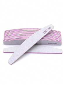 JEARLYU Lima per unghie 100/180 grit, tampone per unghie lavabile a doppia faccia, lucidatore per unghie riutilizzabile, adatto per unghie naturali e acriliche, per uso domestico e da salone