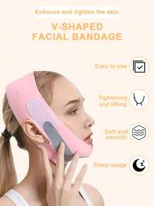 1pc Face Mask With Bandage, Bandage Tool To Shape And Contour The Face, Breathable