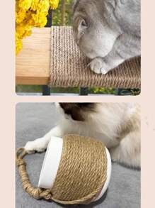 20 metri * 6mm Corda di canapa per graffio di gatto, materiale durevole in sisal, ideale come parti di ricambio per artigianato fai-da-te e giocattoli per animali domestici, adatto per giardinaggio, legatura, decorazione domestica, escursioni all'aperto, allestimento di eventi, supporto per graffiare i gatti.