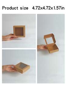 10/30个装白色小礼盒，带透明窗口，适用于珠宝、肥皂、糖果等，手工制品纸板包装，装饰性扁平散装盒，适合礼品、工艺品、赠品、婚礼派对、新娘送礼会等场合。