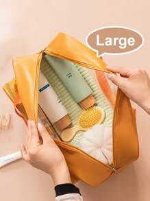 1pc Cartoon Swimming Bag With Wet & Dry Separation, Large Capacity Portable Fitness Waterproof Toiletry Bag, Cosmetic Storage Organizer