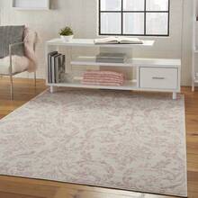 Vintage Farmhouse Ivory/Pink Area Rug - ngà voi/hồng - Xem 2