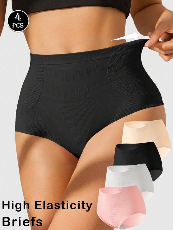 4PCS Women's Briefs Comfortable Women Underpants Seamless High Waist Intimates Underwear Panties Female Lingerie