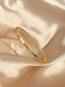 1pc Fashion Knot Cubic Zirconia Bangle Bracelet For Women Everyday Wear - Bracelet - View 20