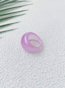 1pc Retro Minimalist Resin Ring, Fashion & High-Quality, Suitable For Daily Wear
