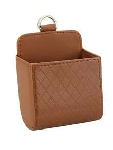 1 pieza Caja de almacenamiento para rejilla de ventilación del coche, organizador de cuero premium para el interior del automóvil, solución de almacenamiento multifuncional para teléfonos, gafas de sol, llaves, monedas, ajuste universal para la mayoría de los vehículos, fácil instalación, mantiene los artículos esenciales al alcance de la mano, mejora la organización del coche, perfecto para el viaje diario, viajes por carretera, viajes de vacaciones, accesorio de coche de moda, regalo ideal para conductores, elegante y práctico, adecuado para hombres y mujeres, imprescindible para un entorno de coche limpio y ordenado