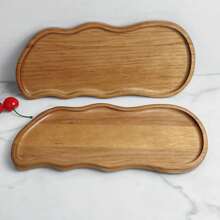 1pc Asymmetrical Rosewood Tray, Wooden Tray For Home Use, Tea Tray, Cup Tray, Breakfast Tray, Can Hold Pastries, Breads, Snacks, Desserts, Also Suitable For Commercial Serving Tray