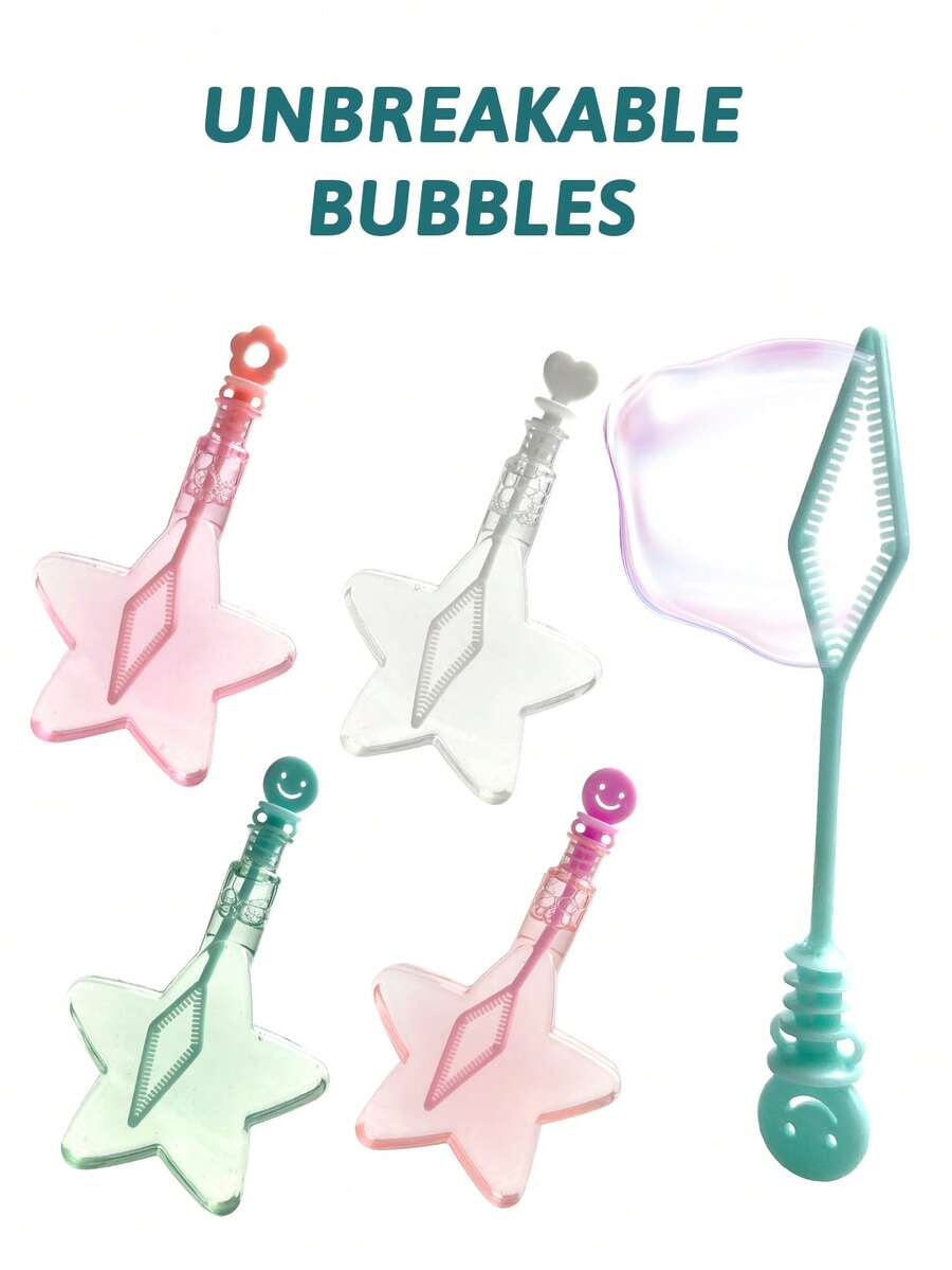 20pcs Colorful Mini Star Bubble Wands, Outdoor Manual Bubble Blowing Toys, Birthday/Party Favors & Rewards For Boys, Girls (Assorted Designs) - Multicolor - View 1