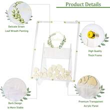 2025Hot SaleAerWo Wedding Guest Book, Guest Book Wedding Reception, Acrylic Guest Book Drop Box With Stand, Plywood Box, Wooden Hearts And Marker Pen, Wedding Signs Ceremony And Reception