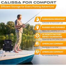 Calissa Offshore Rolling Fishing Tackle Box With Wheels Waterproof Fishing Backpack With Rod Holders Storage Bag Roller - 3600Medium - View 5