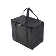 Bolsa nevera impermeable, lonchera aislada para picnic, bolsa de hielo plegable, bolsa de comida portátil, portador de bebidas, entrega funcional - Negro - Ver 13