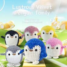 Häkelsets für Erwachsene Anfänger, süßer Pinguin für Anfänger Häkel-Starterset, ideales kreatives DIY-Geschenk für Bastelfans mit Schritt-für-Schritt-Video-Tutorials, süßer Pinguin