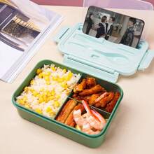 Leak-Proof Lunch Box With Cutlery, Dishwasher & Microwave Friendly, Suitable For School, Outdoor, Picnic And Home Kitchen,School Supplies